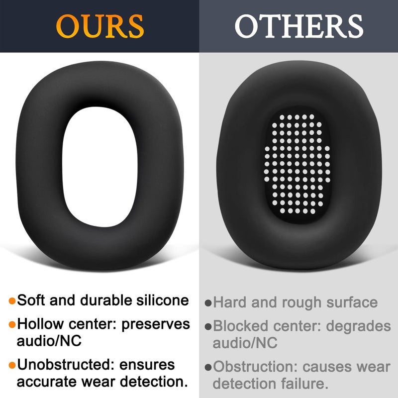 SoloWIT Sweat Proof Silicone Ear Cover for AirPods Max, Comfortable Fit for Gym Exercise, Easy to Clean, No Sound Quality Loss - Coffee - Image 2